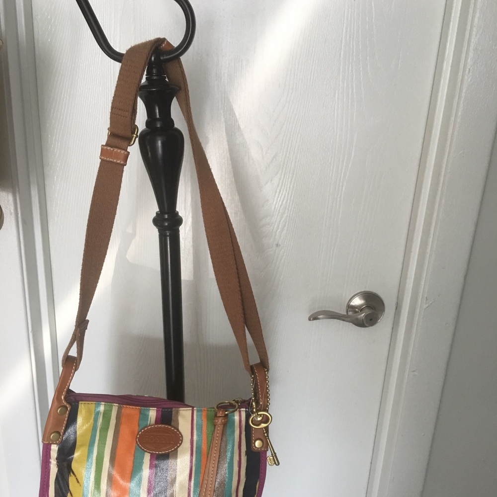 Authentic Fossil Multicolored Crossbody Bags & Key - image 2